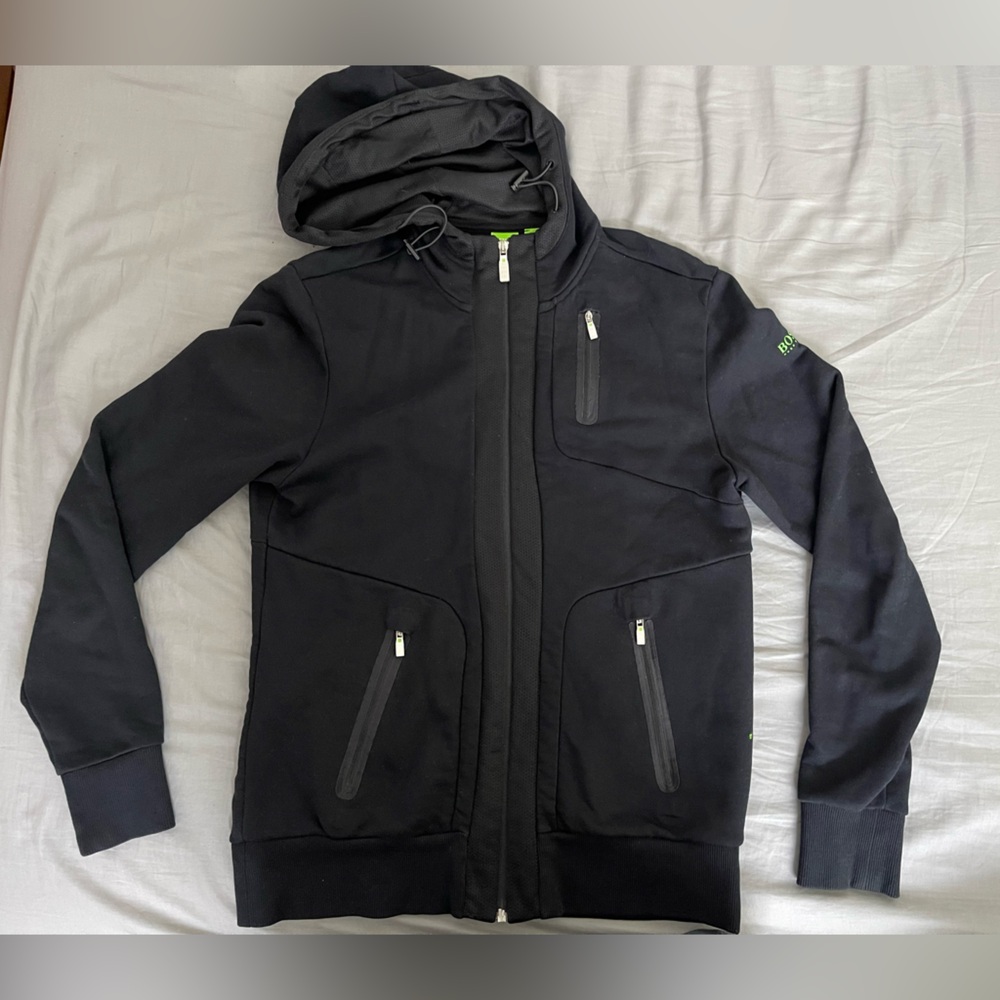 HUGO BOSS GREEN LABEL Black Men's Zipper Hoodie